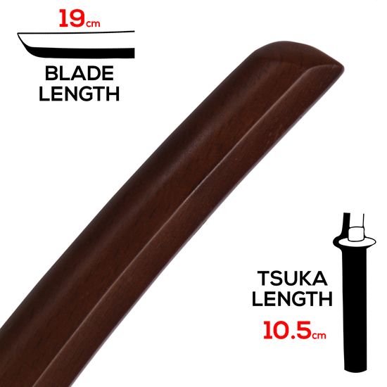Brown Stained Oak Tanto Length