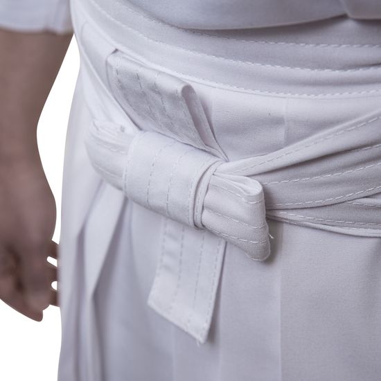 White Tetron Hakama - Himo Detail