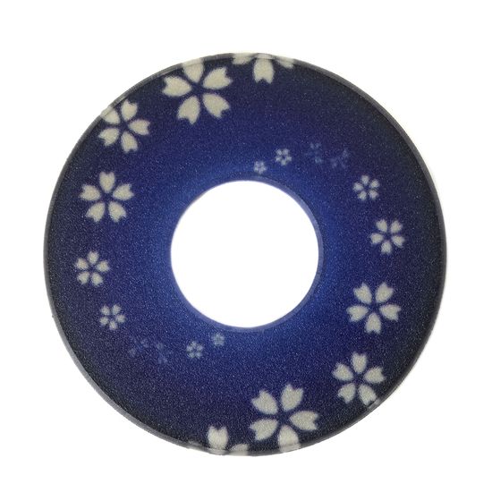 Blue Uzu Sakura Tsuba