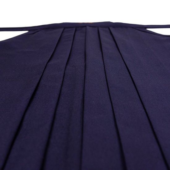Wide Maehaba Tetron Hakama - Navy - Pleats