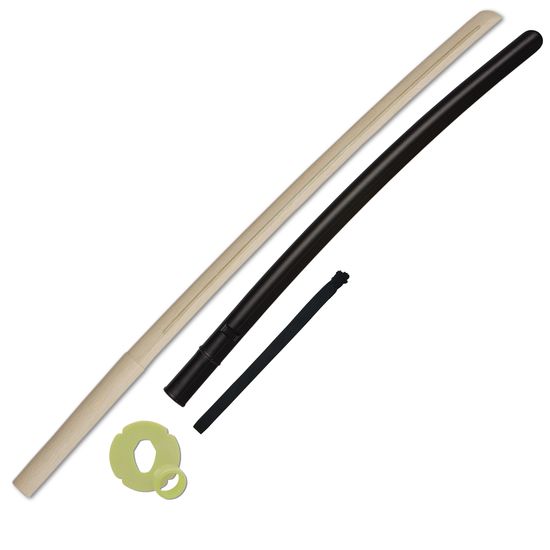 Grooved Bokken, Plastic Saya & Sageo Pack