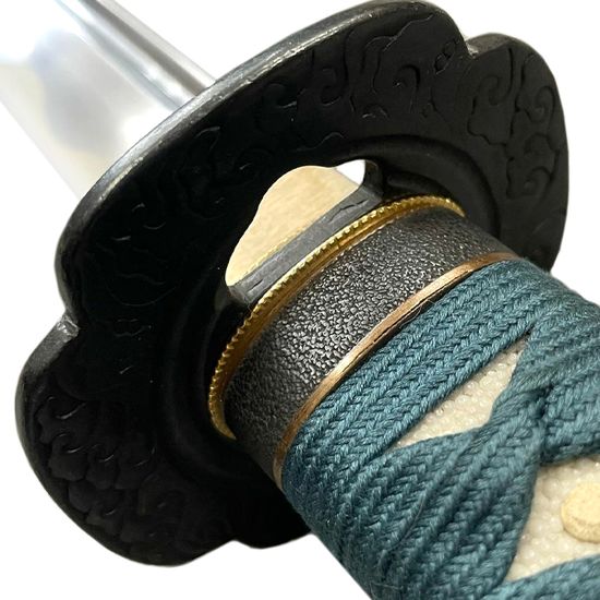 Custom Minosaka Wakizashi - Jidai Koshirae Fuchi Detail