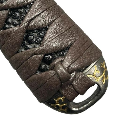 Custom Minosaka Iaito - Higo Koshirae Kashira Detail