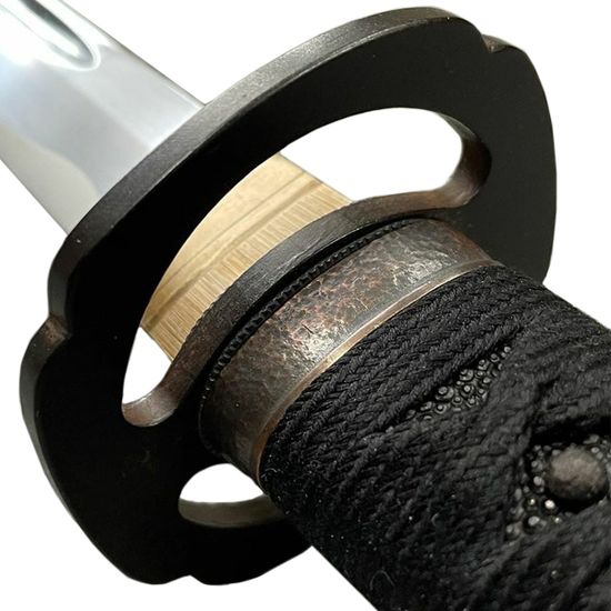 Custom Minosaka Iaito - Musashi Koshirae Fuchi Detail