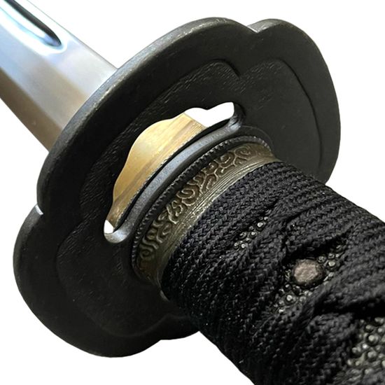 Custom Minosaka Iaito - Shinto Higo Koshirae Fuchi Detail