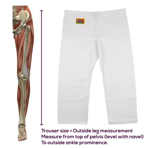 Aikido Trouser Size Chart