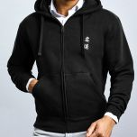 Embroidered Zipped Hooded Sweatshirt